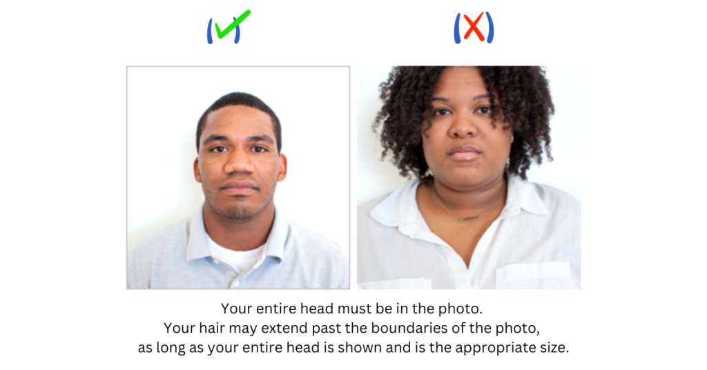 US Visa Photo Requirements Head Position