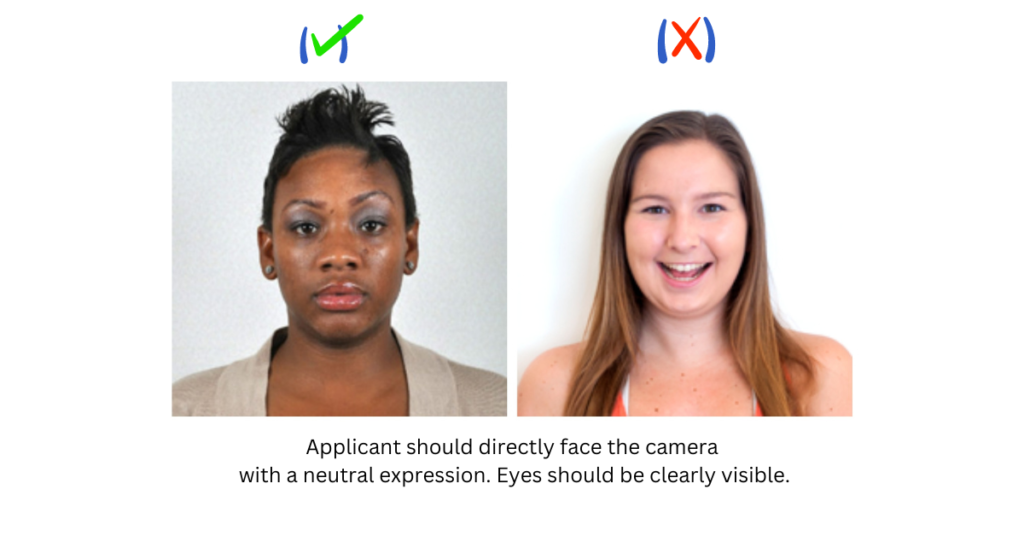 US Visa Photo Requirements - Neutral Expression